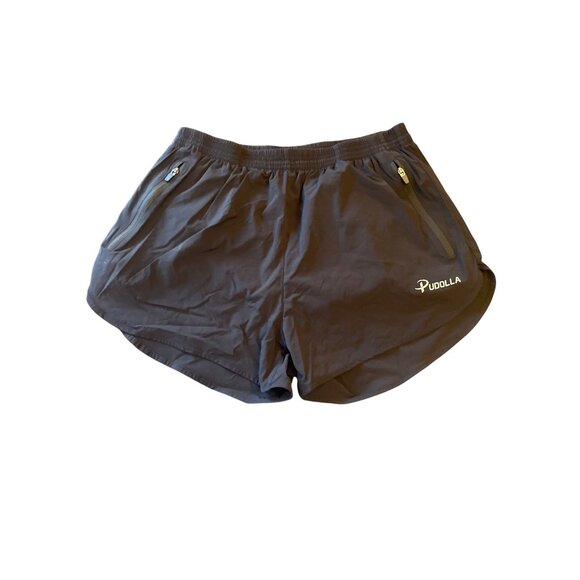 Pudolla Athletic mens Shorts Size S Black Lightweight Polyester - Picture 1 of 5